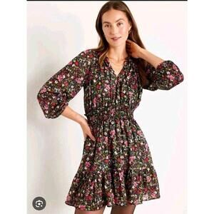 Old Navy Maternity M Floral Mini Dress Fairy Boho Whimsy Goth Baby Shower